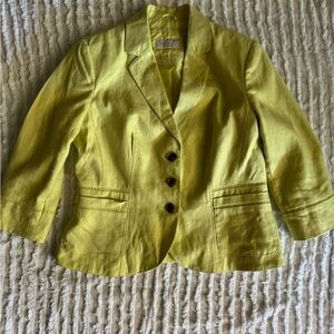 Per Una Lemon Blazer with Button Detail. 100% linen